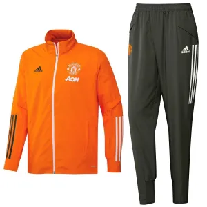 Manchester United orange presentation Soccer tracksuit 2021 - Adidas