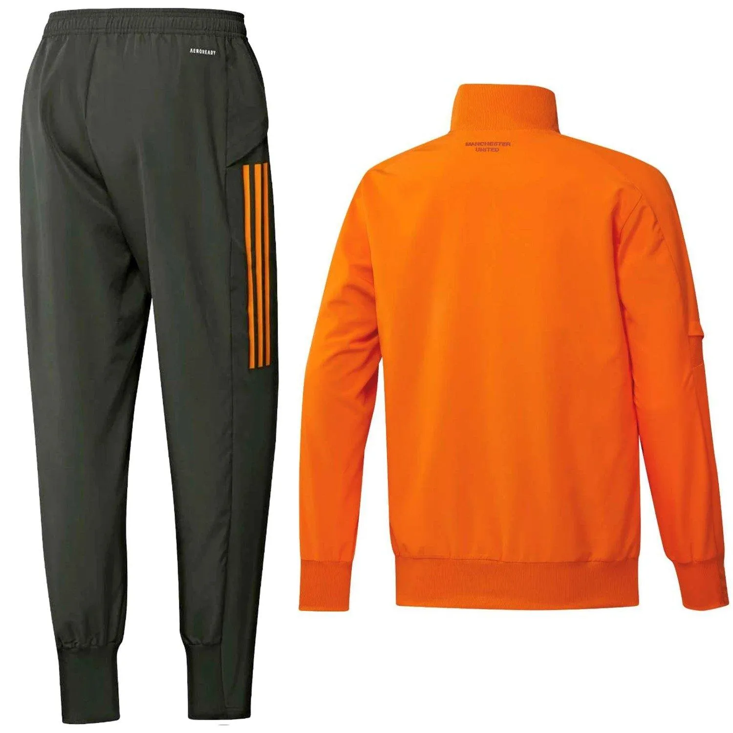 Manchester United orange presentation Soccer tracksuit 2021 - Adidas