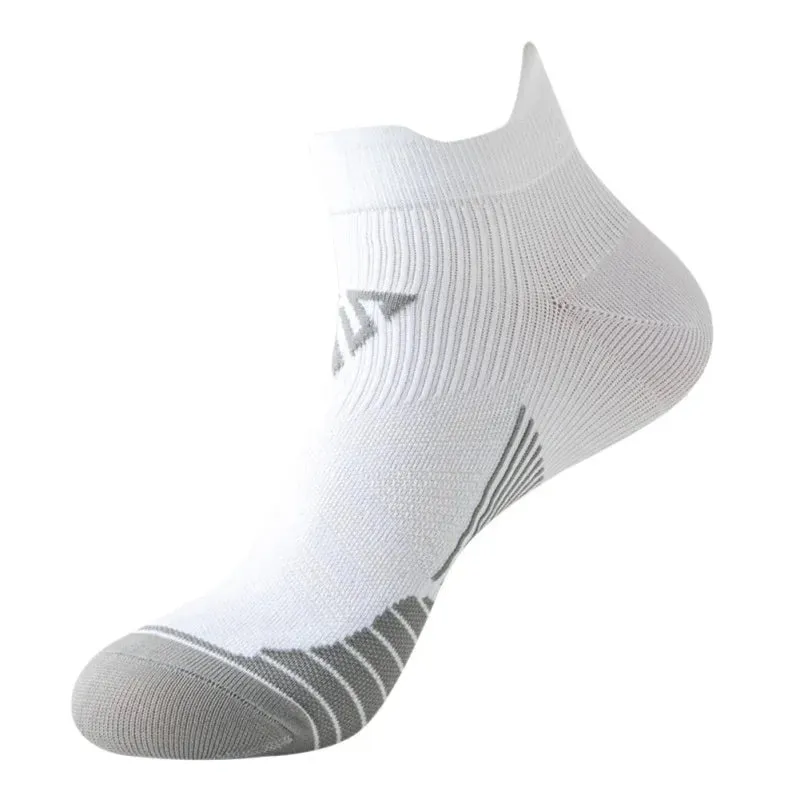 Marathon Running Socks for Men Women Cycling Sports Socks Gym Fitness Thickened Cushioned Short Tube Low Cut Boat Ankle Socks