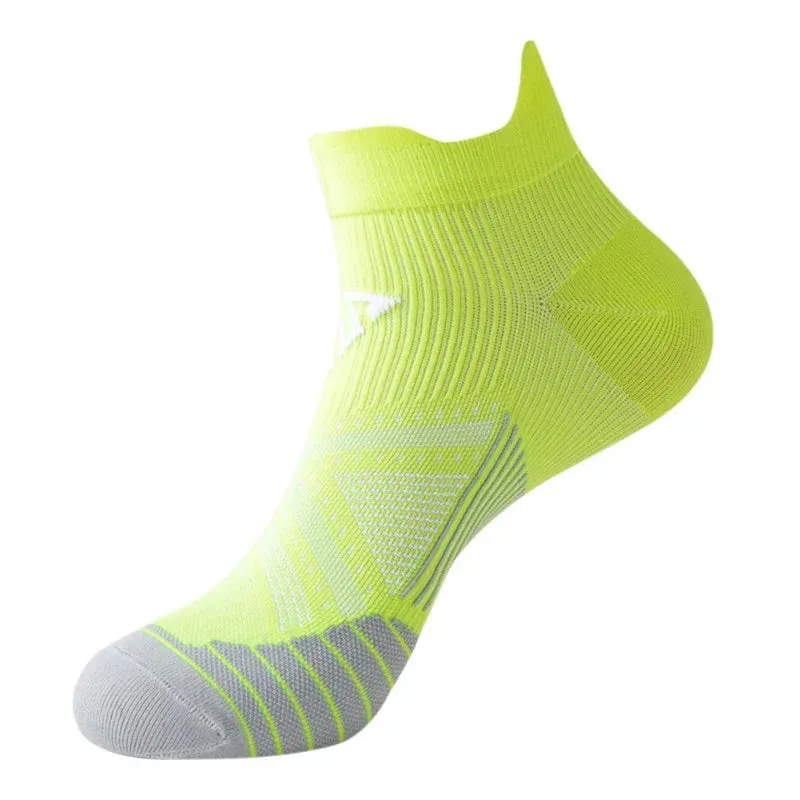 Marathon Running Socks for Men Women Cycling Sports Socks Gym Fitness Thickened Cushioned Short Tube Low Cut Boat Ankle Socks