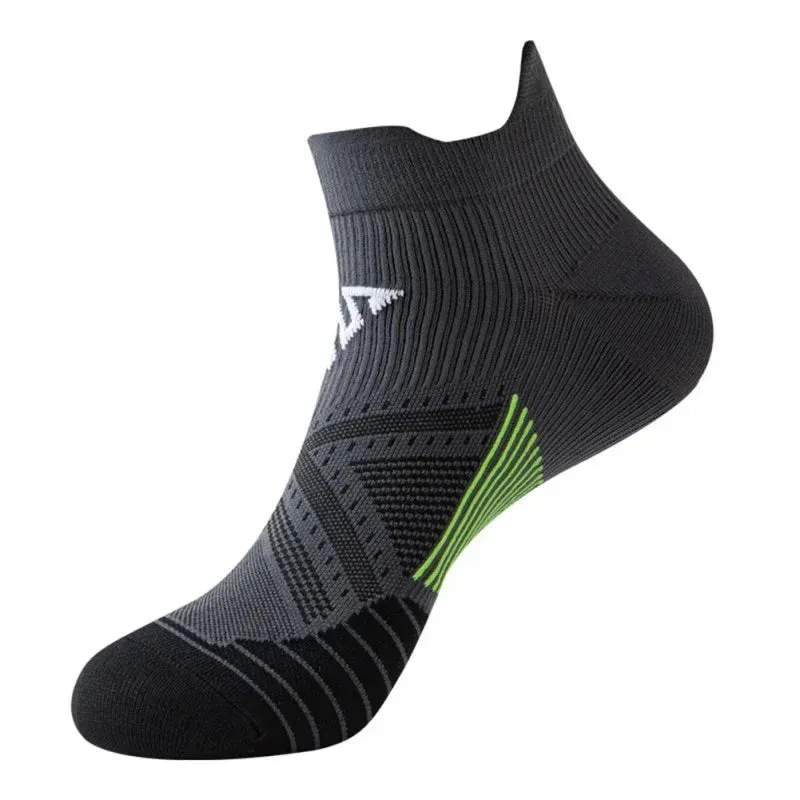 Marathon Running Socks for Men Women Cycling Sports Socks Gym Fitness Thickened Cushioned Short Tube Low Cut Boat Ankle Socks