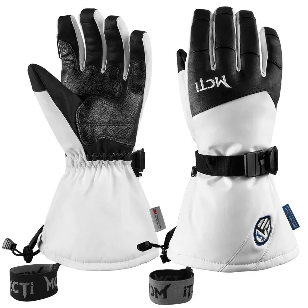 MCTi Men's Ski Gloves - 3M Thinsulate & Waterproof with Wrist Leashes