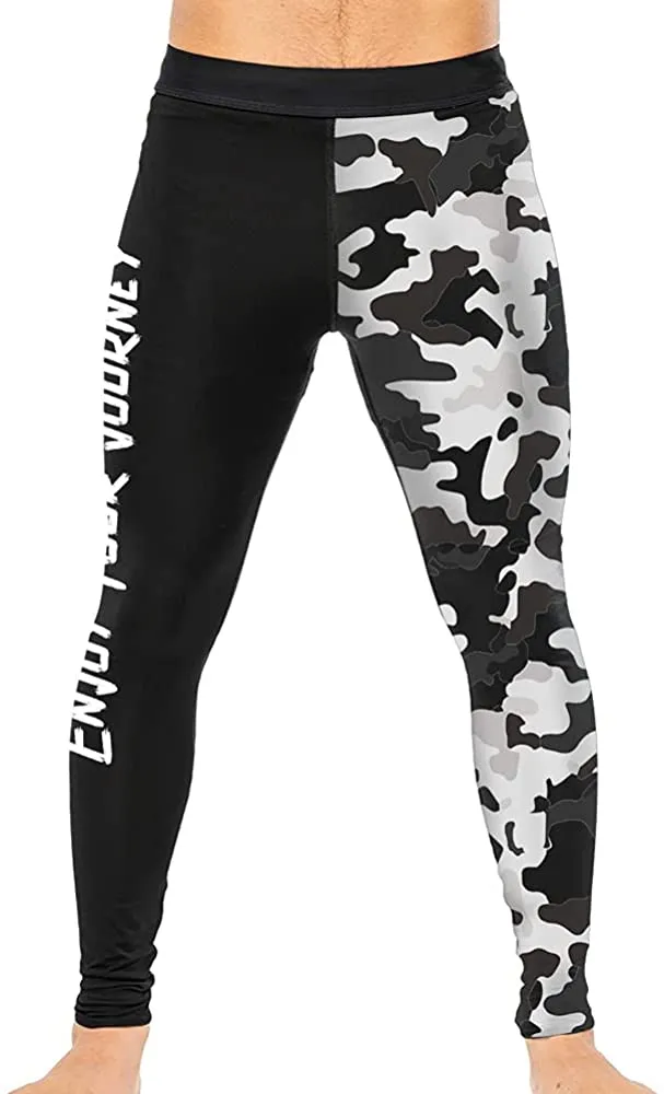 Men's Camouflage Ranked BJJ Spats Leggings Tights