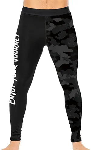 Men's Camouflage Ranked BJJ Spats Leggings Tights