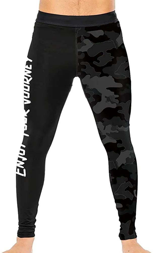 Men's Camouflage Ranked BJJ Spats Leggings Tights
