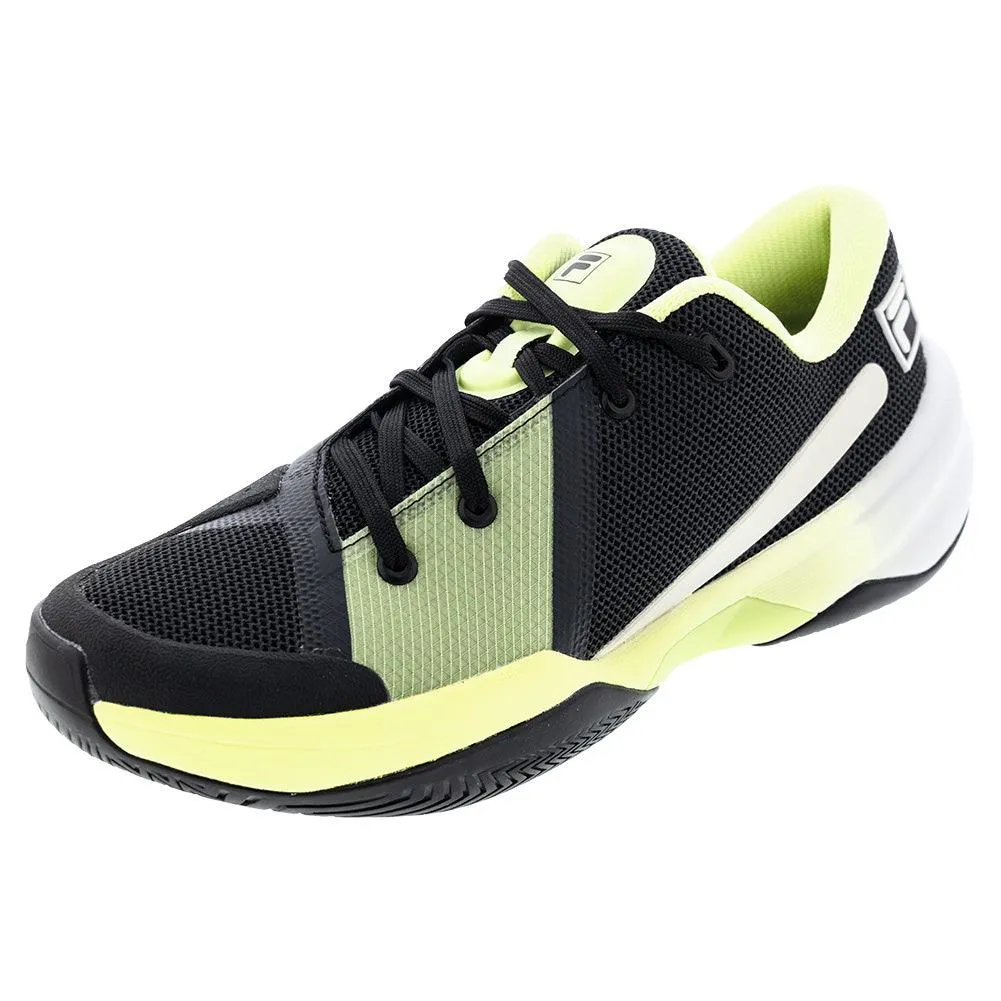 Men`s Fire Ace Tennis Shoes Black and Shadow Lime