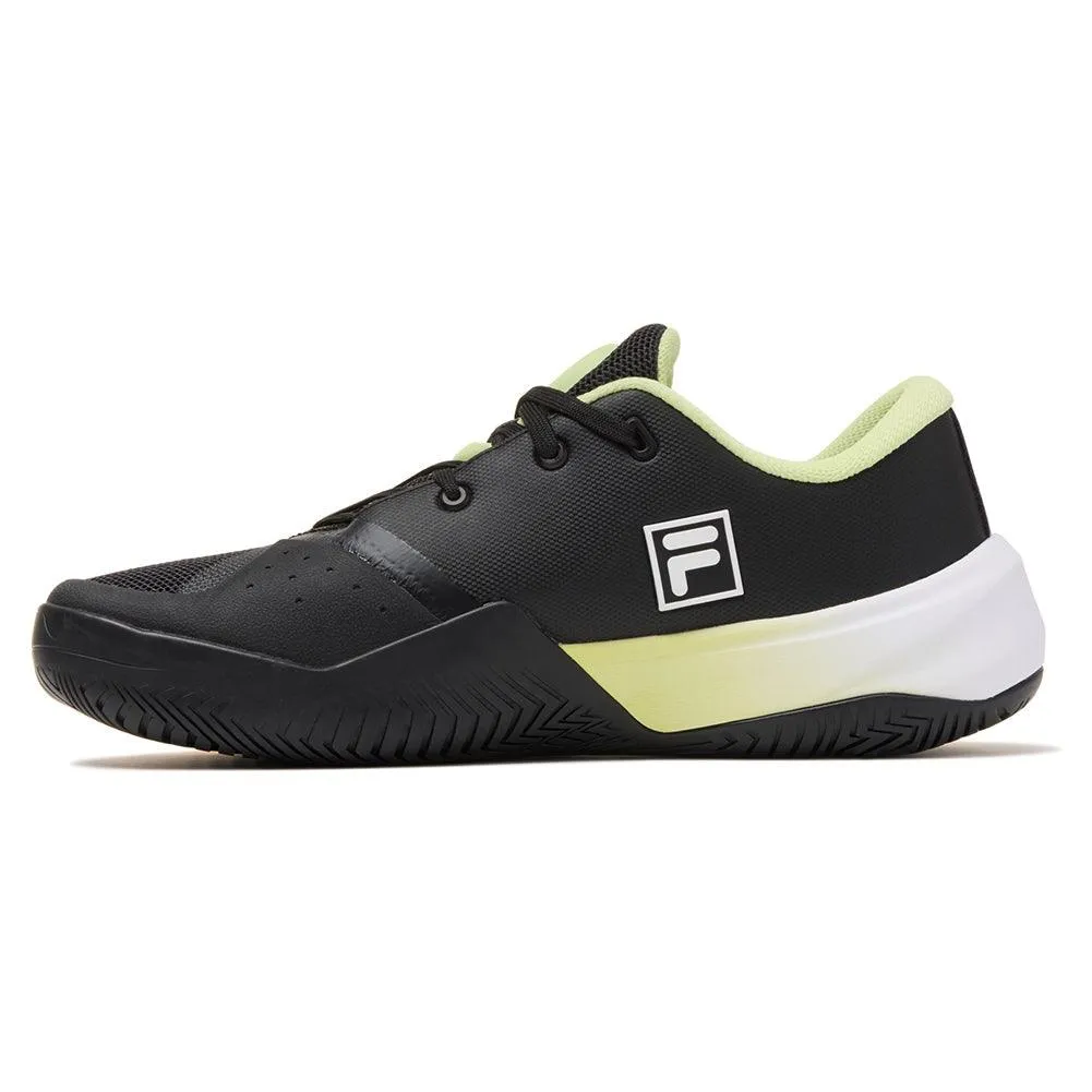 Men`s Fire Ace Tennis Shoes Black and Shadow Lime