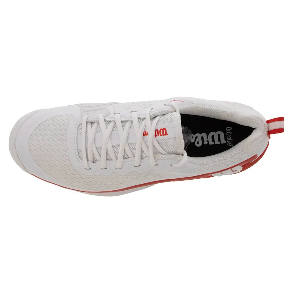 Men`s Rush Pro 4.5 Tennis Shoes White and Infrared