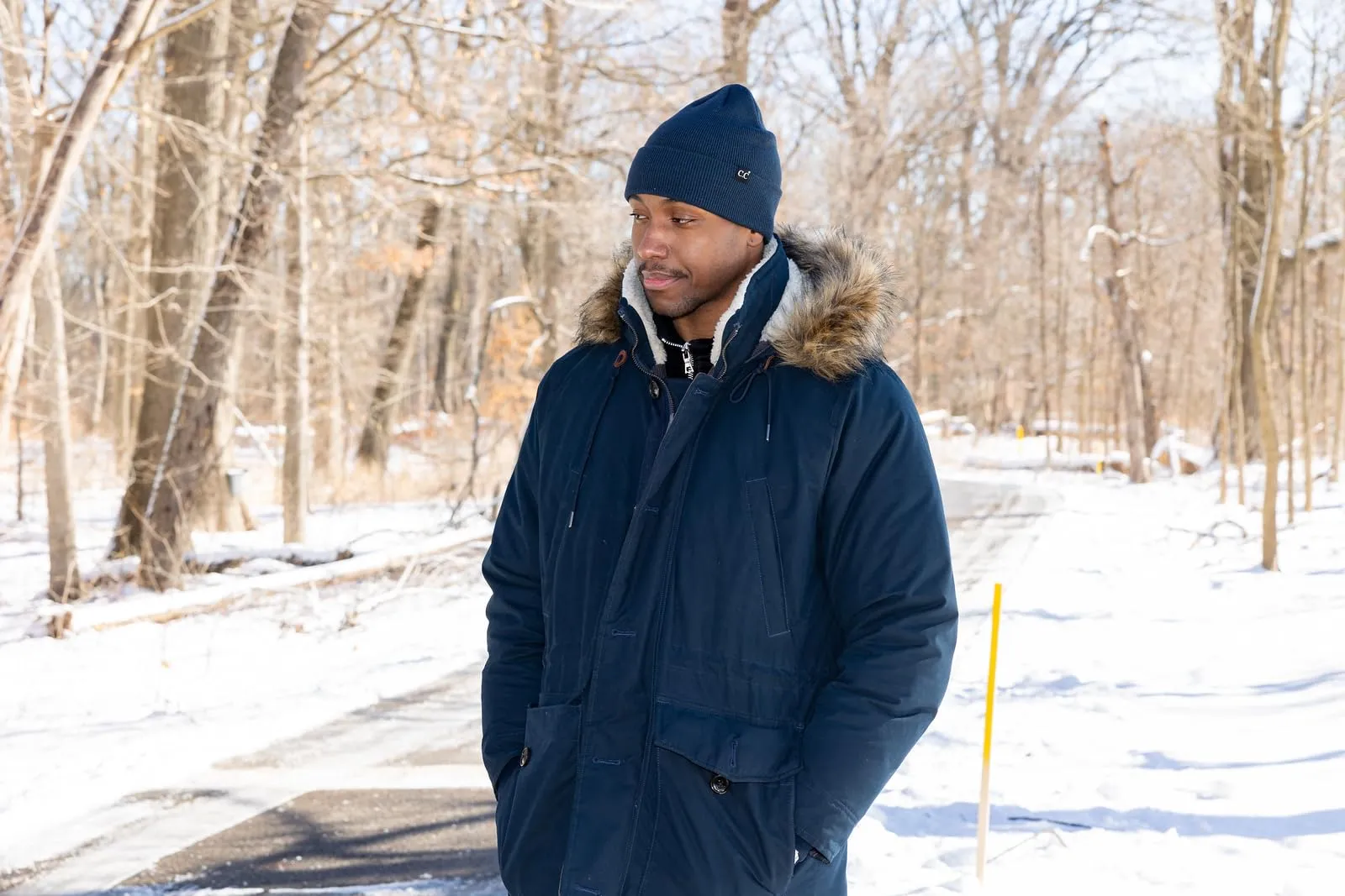 Mens Solid Cuff Knit Beanie