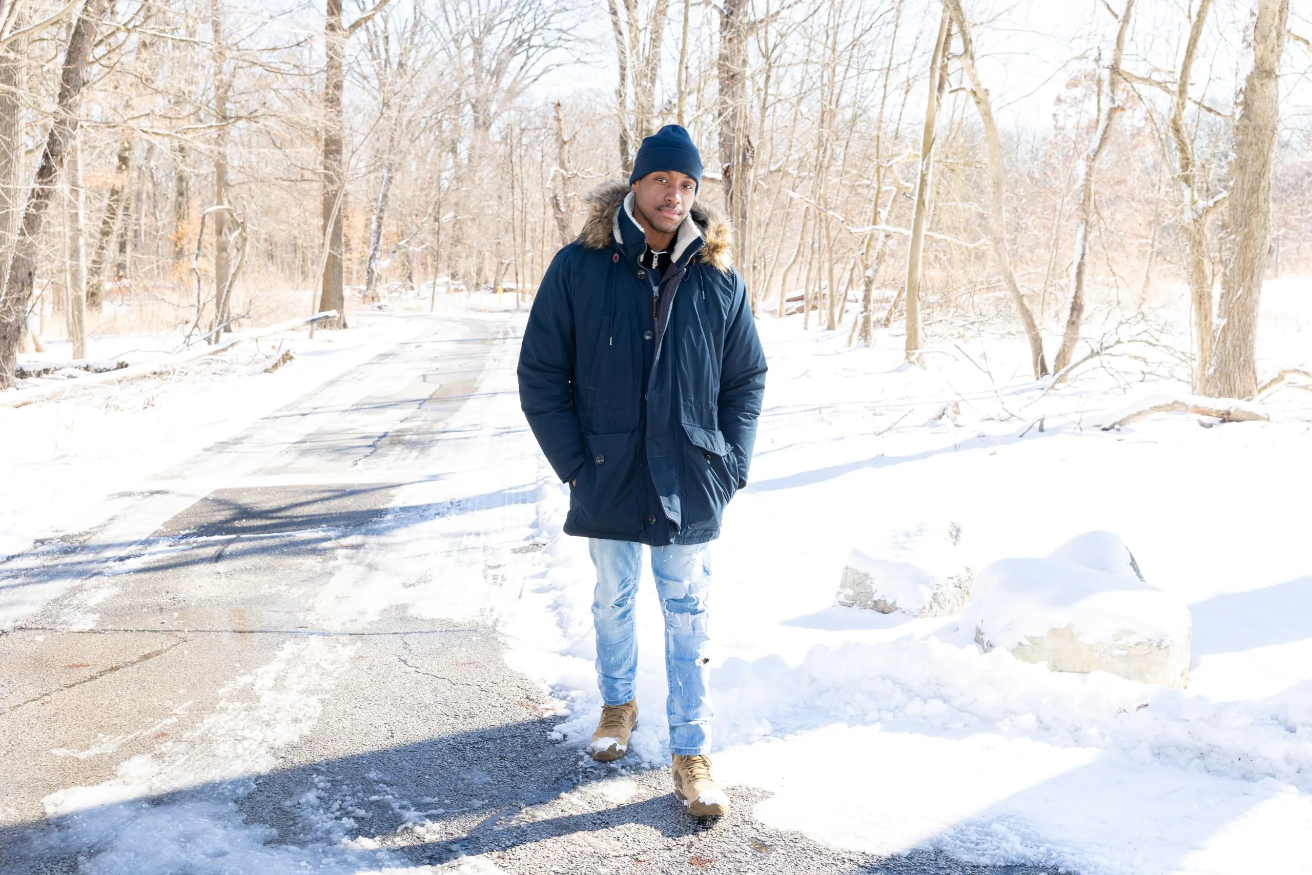 Mens Solid Cuff Knit Beanie