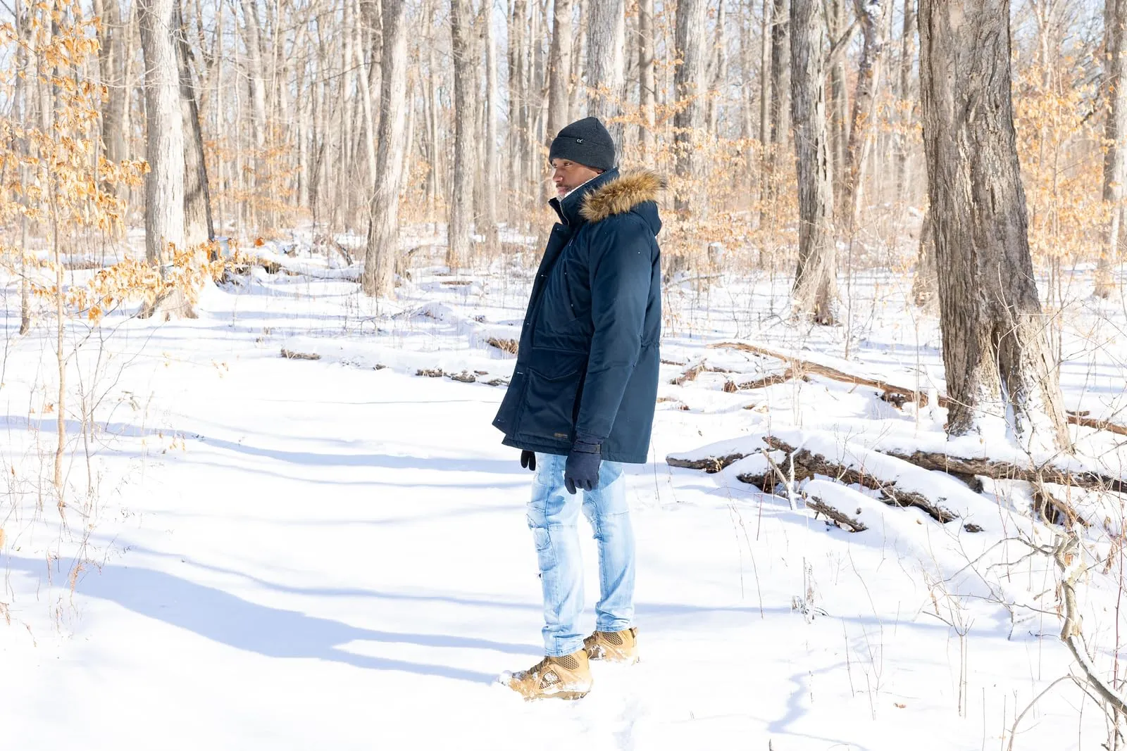Mens Solid Cuff Knit Beanie