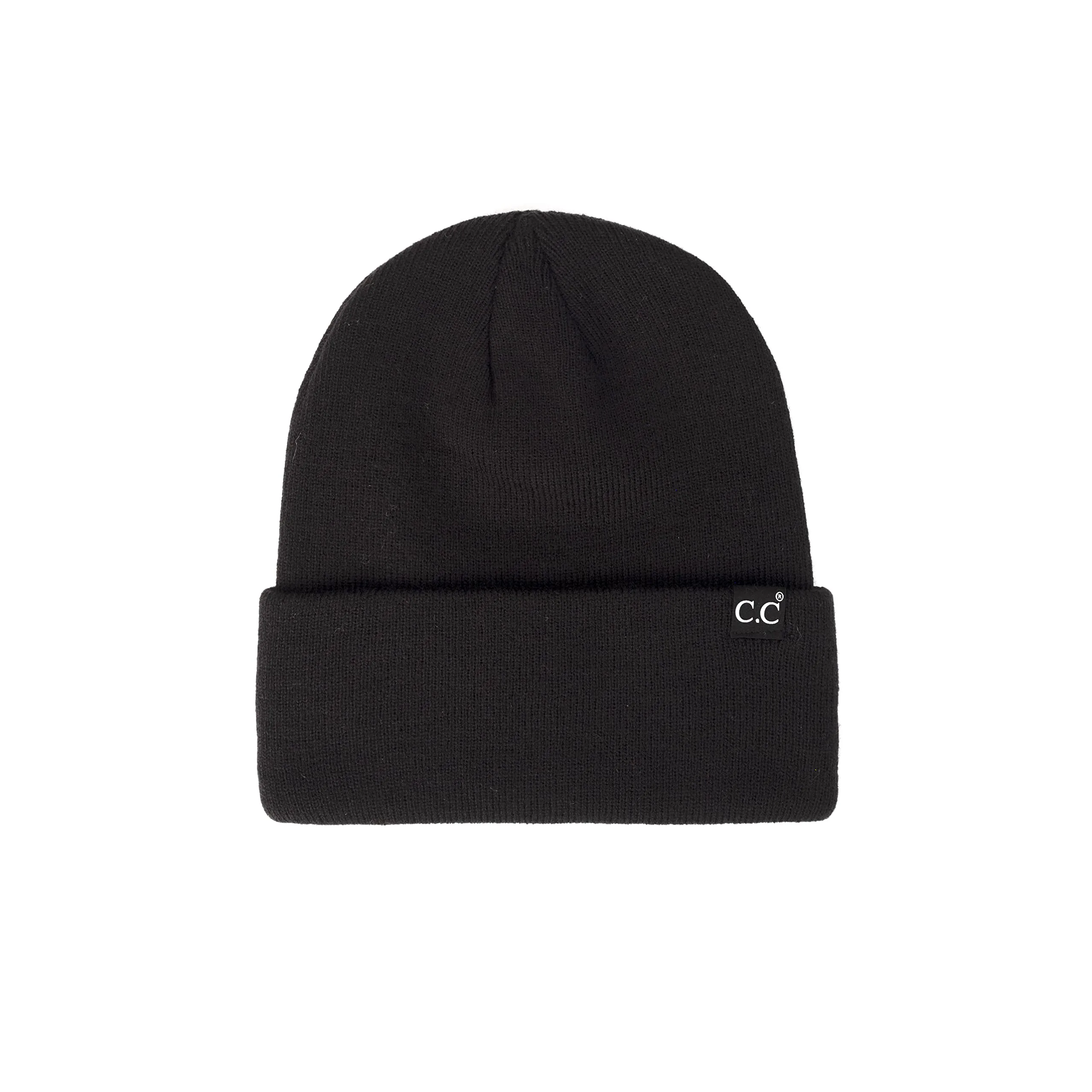 Mens Solid Cuff Knit Beanie