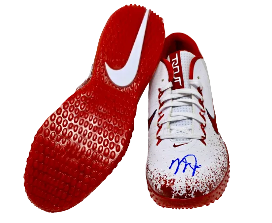 Mike Trout Los Angeles Angels Signed Real Game Issued Turf Shoes MLB Authentic