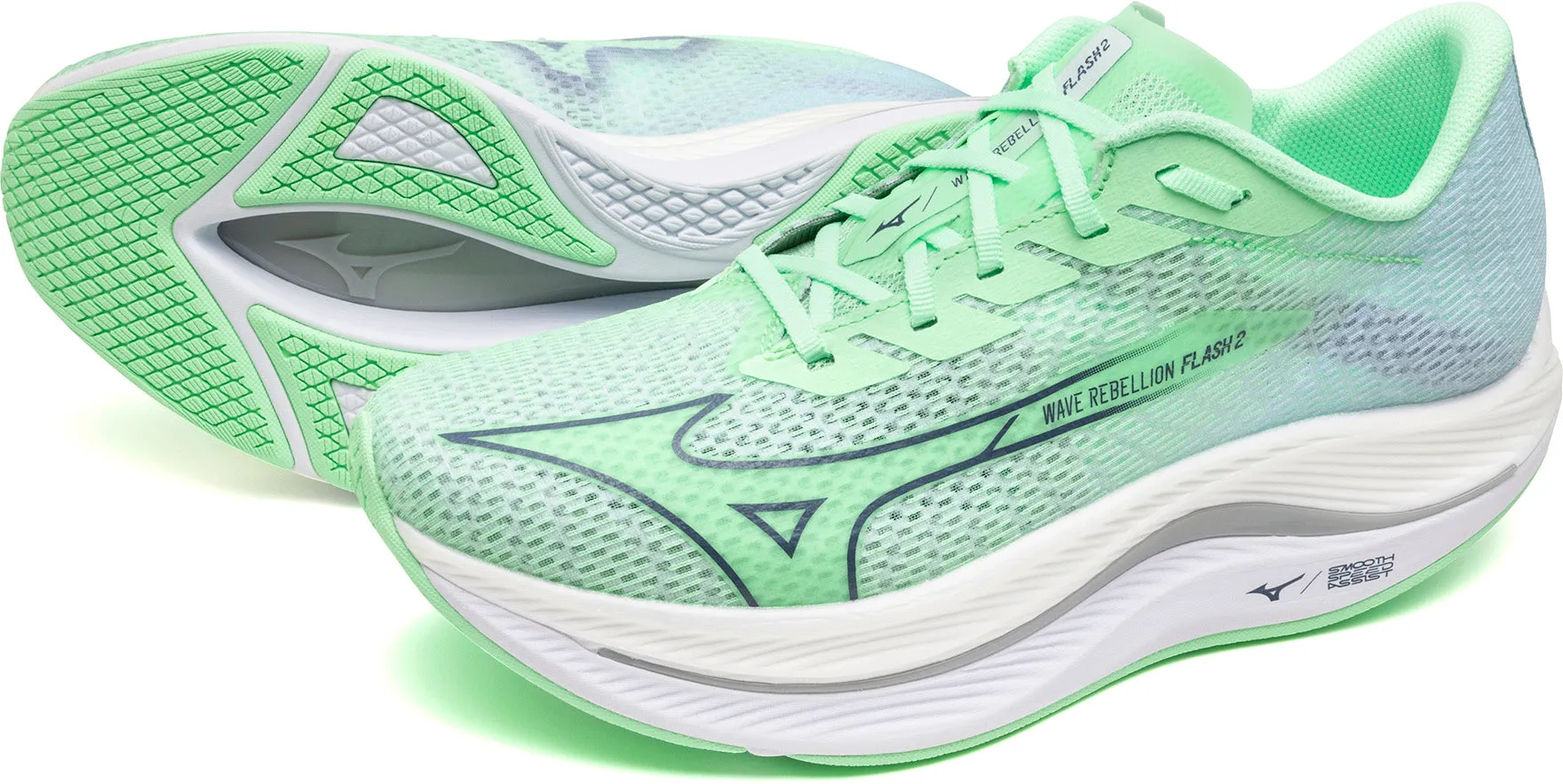 Mizuno Wave Rebellion Flash 2 Mens Running Shoes - Green