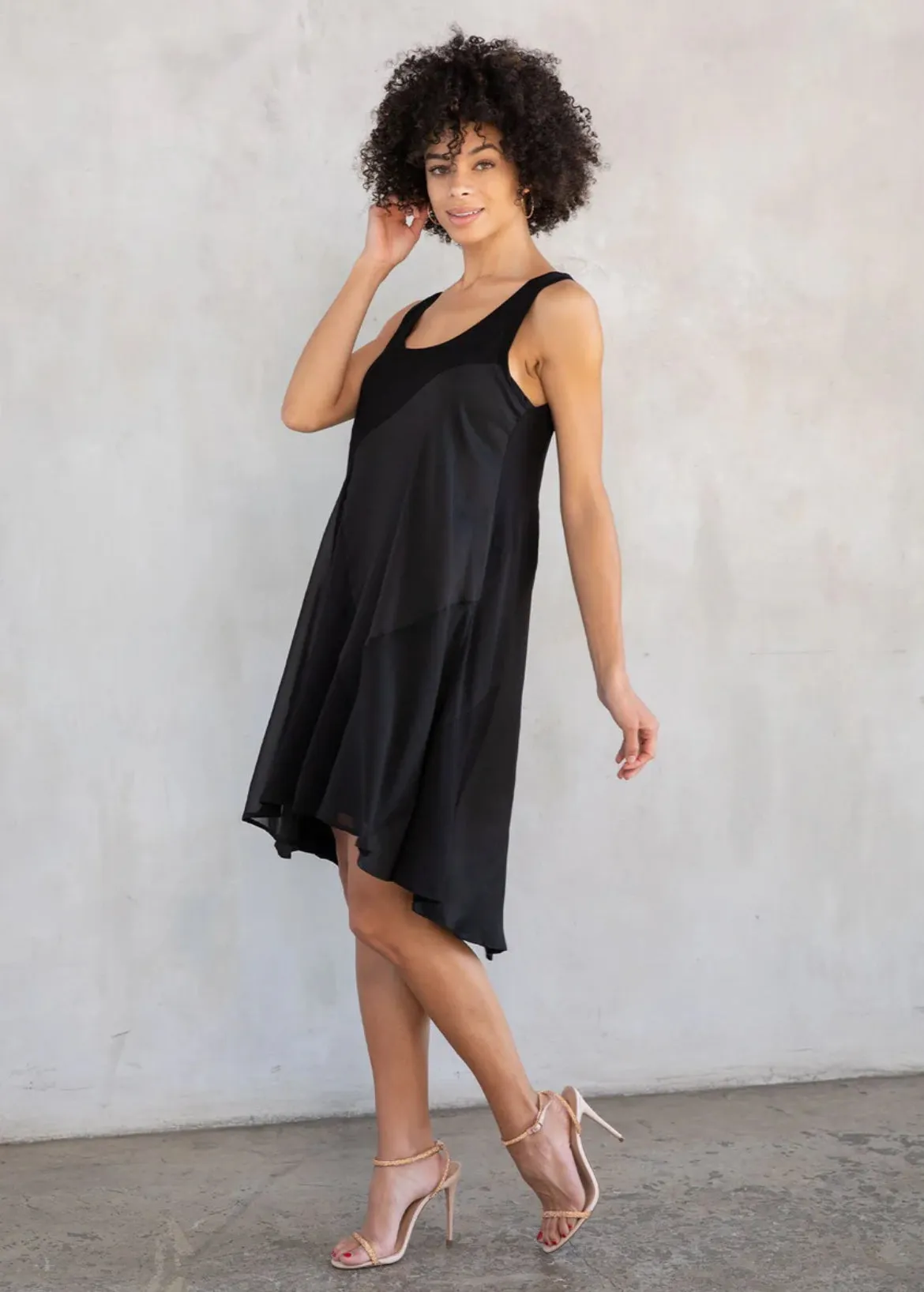 Modest Black Mini Dress