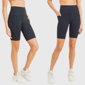 Mono B New With Tags Classic Biker Bermuda Short Leggings In Black Size Large