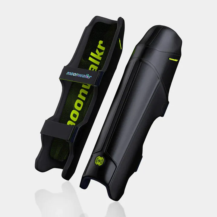 Moonwalkr 2.0 Cricket Batting Leg Guard Pads Black