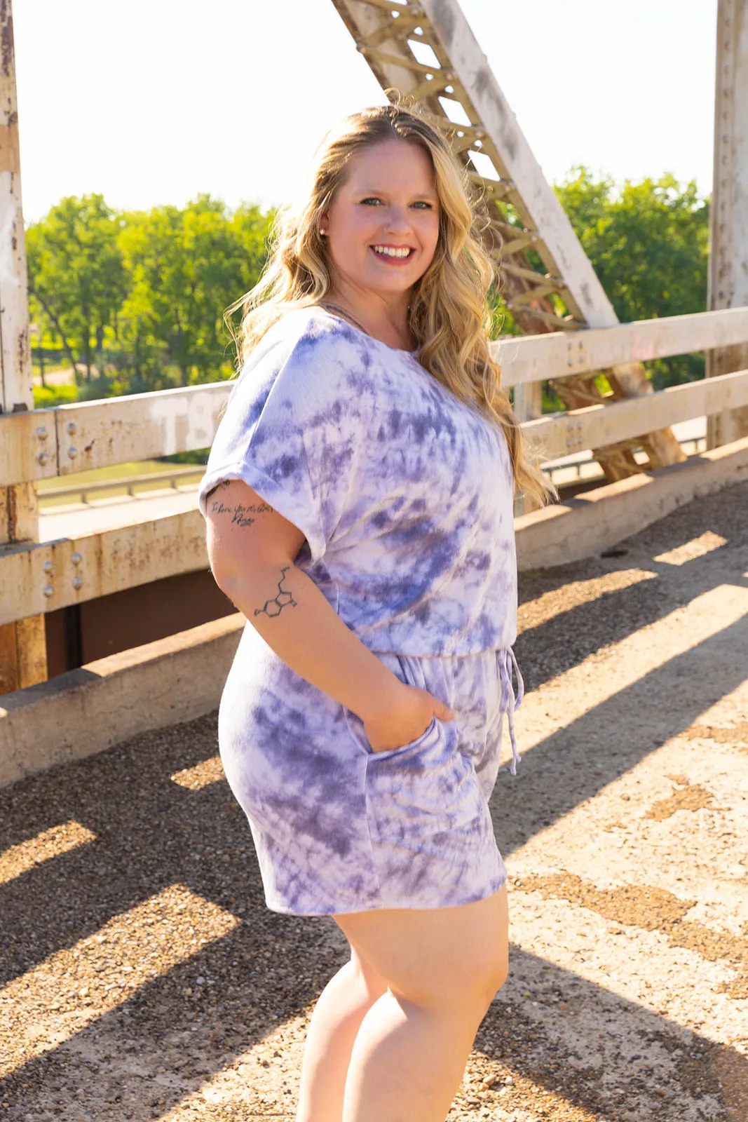 Nadine Tie Dye Romper Curvy