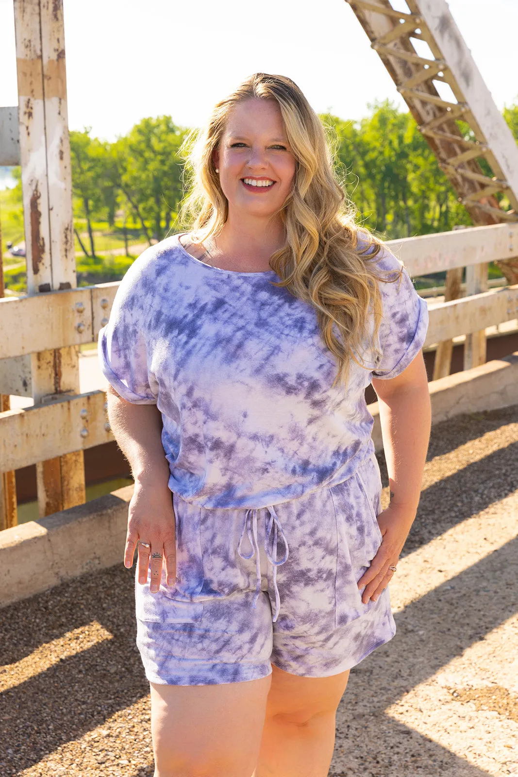 Nadine Tie Dye Romper Curvy