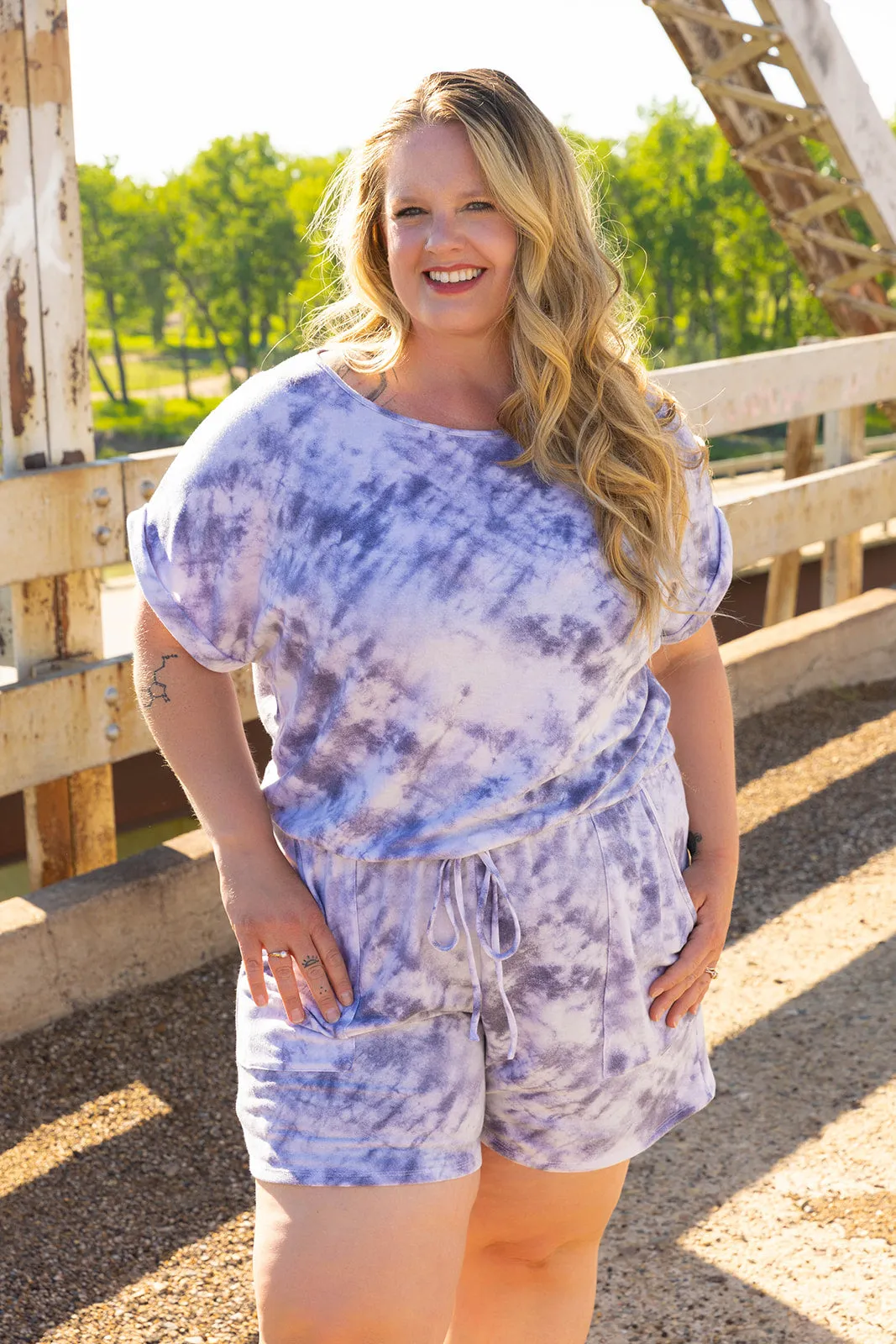 Nadine Tie Dye Romper Curvy