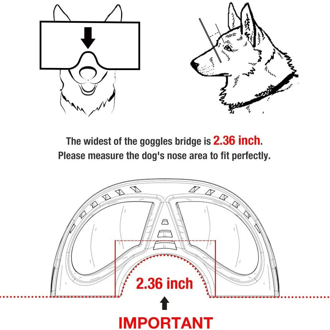 Namsan Dog Goggles-Sunglasses for Large Dogs