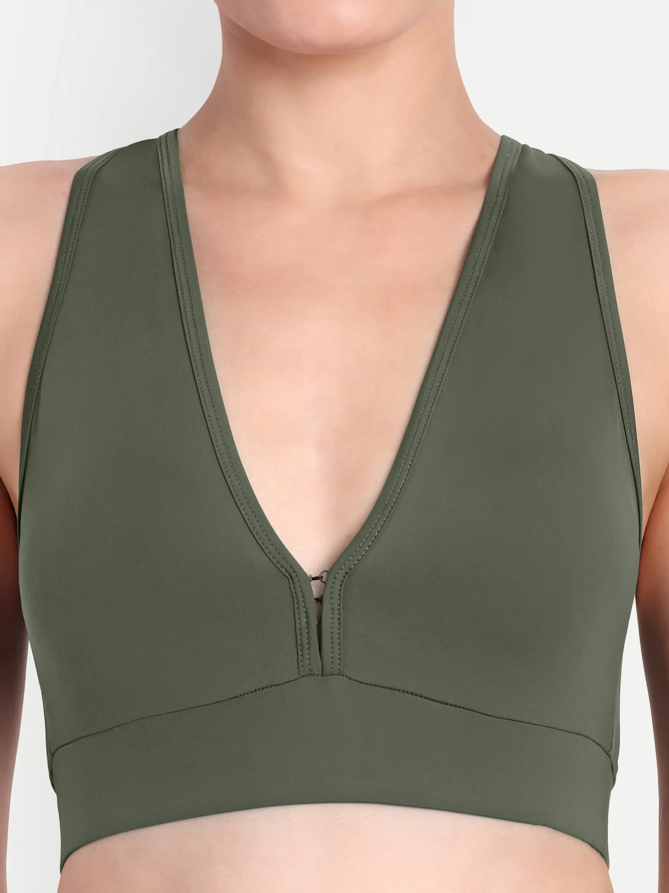 NATALIA SPORTS BRA IN OLIVE GREEN