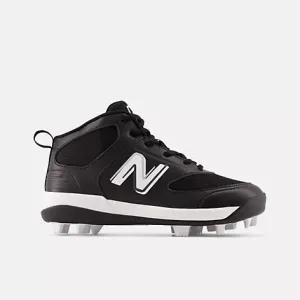 New Balance Youth 3000 v6 Molded Cleat - Black w/ White