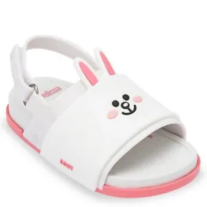 NEW Mini Melissa x Line Friends Collab Kid Bunny Open Toe Water Safe Shoe Slides