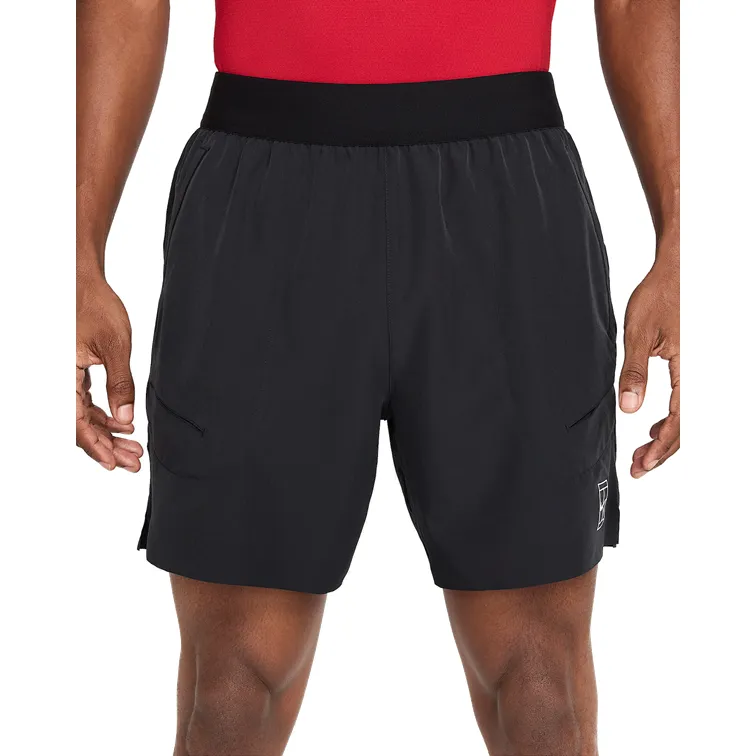 NikeCourt Dri-FIT Advantage Men's Black & White 6" Tennis Shorts