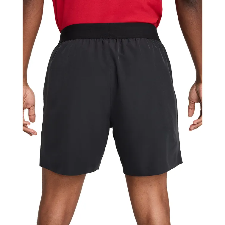 NikeCourt Dri-FIT Advantage Men's Black & White 6" Tennis Shorts