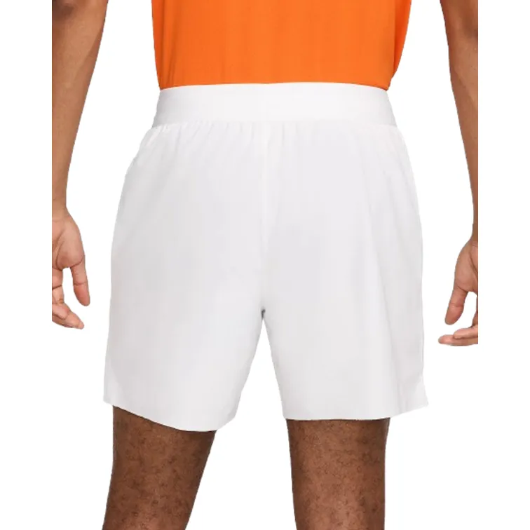 NikeCourt Dri-FIT Advantage Men's White & Black 6" Tennis Short
