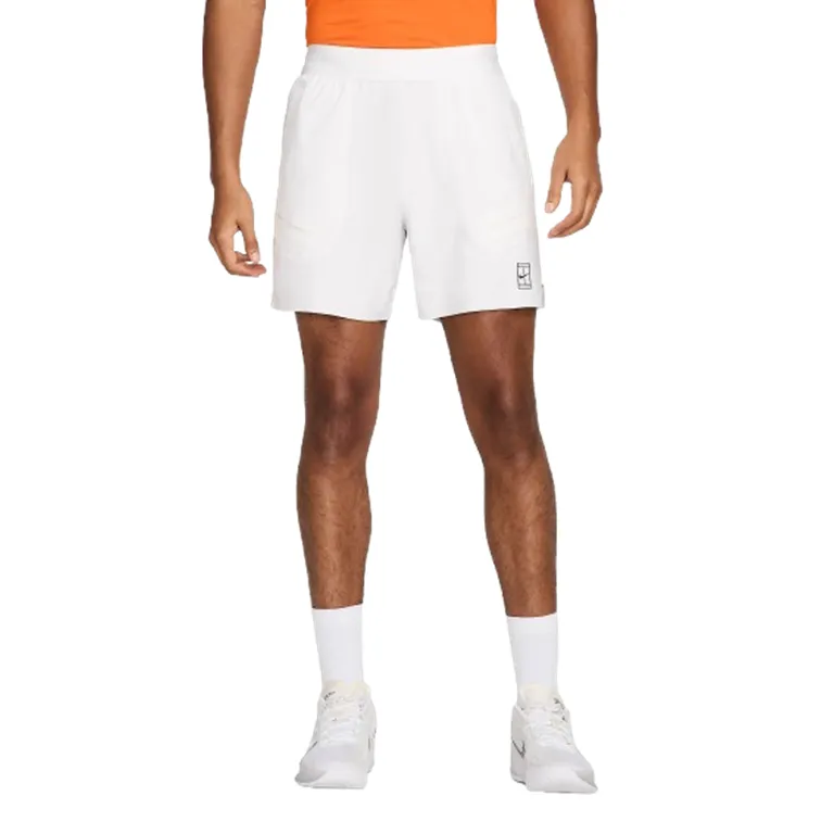 NikeCourt Dri-FIT Advantage Men's White & Black 6" Tennis Short