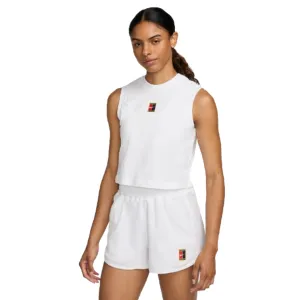 NikeCourt Dri-FIT Women's White Cropped Tennis Tank Top