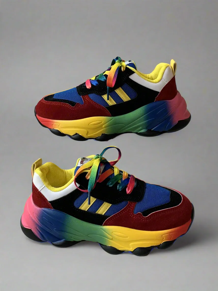 NJTD Women's Multi color Leisure Comfortable Pendulum Casual Tennis