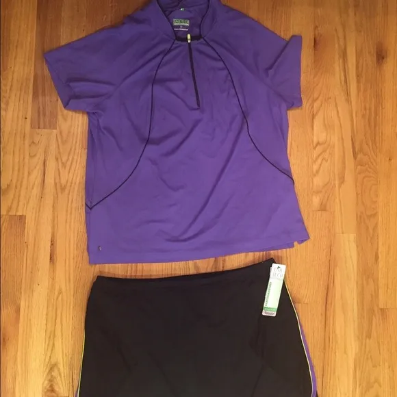 NWT TailTech Tennis  Skort - Black &amp; Purple  XL