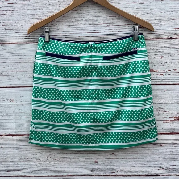 NWT Vineyard Vines Fairway Skort in Polka Dot Stripe Sz 4