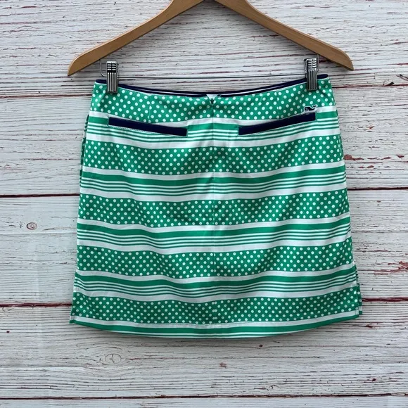 NWT Vineyard Vines Fairway Skort in Polka Dot Stripe Sz 4