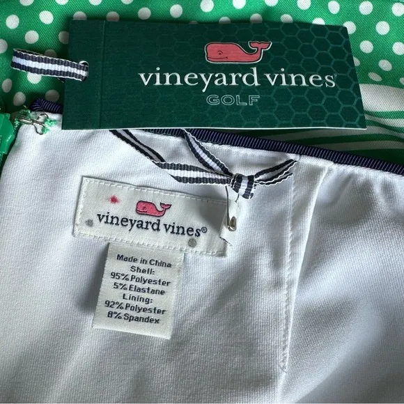 NWT Vineyard Vines Fairway Skort in Polka Dot Stripe Sz 4