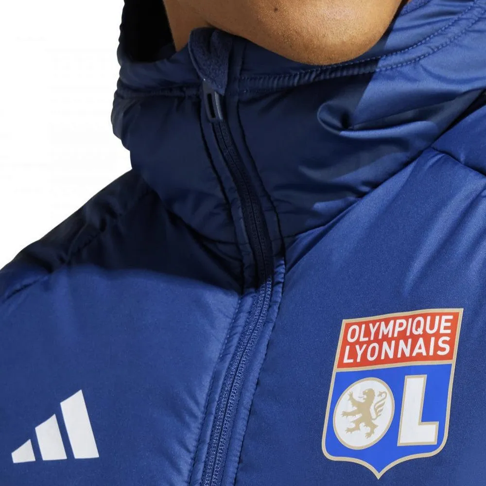 Olympique Lyon winter training bench jacket 2023/24 - Adidas