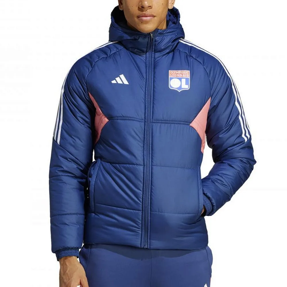 Olympique Lyon winter training bench jacket 2023/24 - Adidas