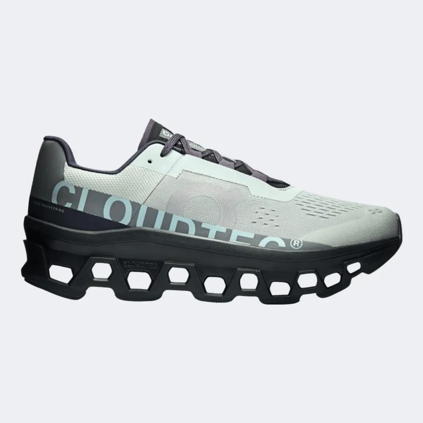 On Cloudmonster 1 Men Running Shoes Glacier/Black