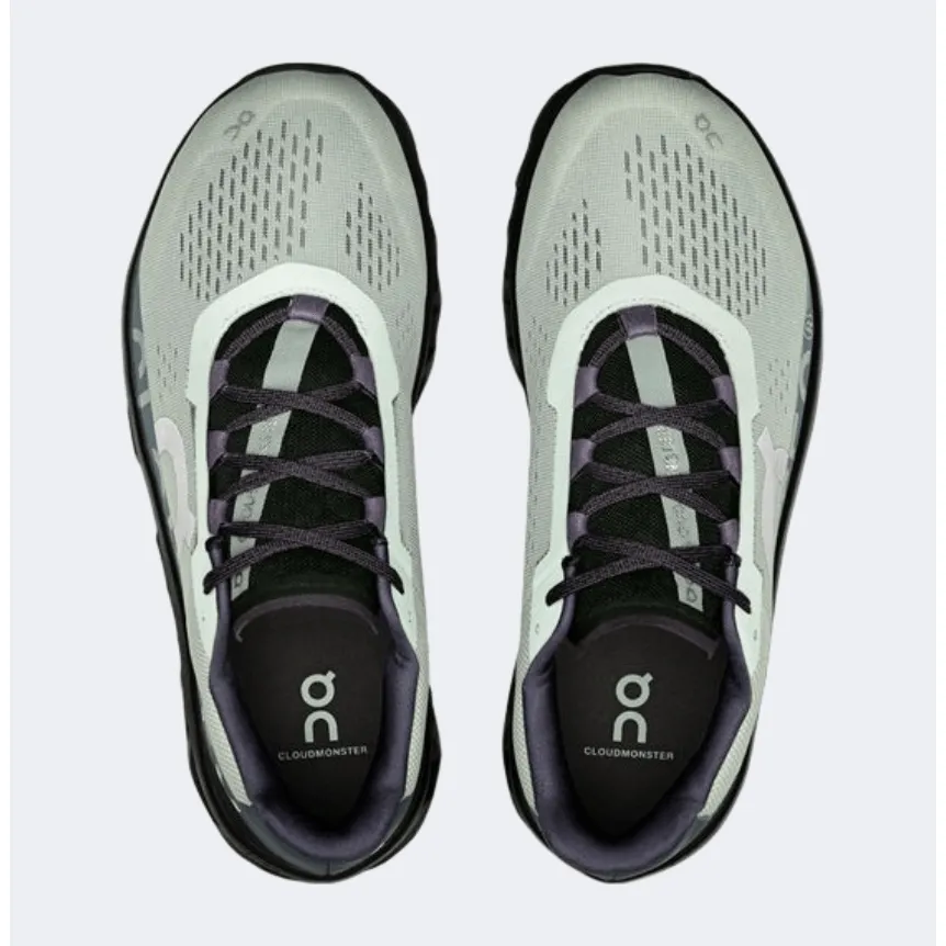 On Cloudmonster 1 Men Running Shoes Glacier/Black