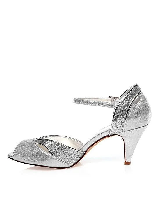 Peep Toe Kitten Heels Wedding Shoes