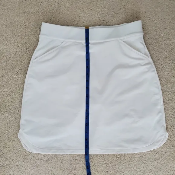 Peter Millar White Alice Petal Hem Athletic Skirt Skort UPF 50  Golf Tennis szS