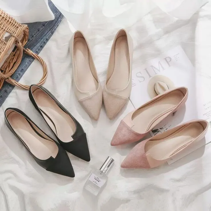 Petite Feet Women's Pointed Flat Heel Shoes MS270