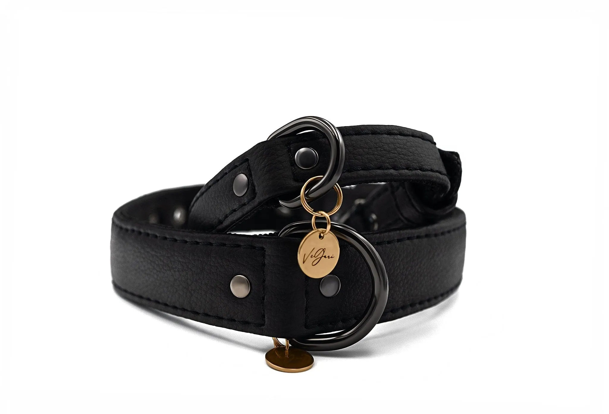 Piñatex® Vegan Leather Dog Collar | Black