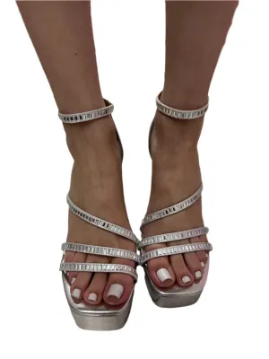 PLATFORM STRAPPY RHINESTONE BLOCK HEEL DARBY-S