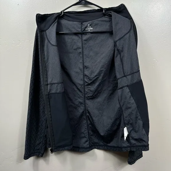prAna Women's Jacquard Reeve Jacket Yoga , Running Black Size Medium