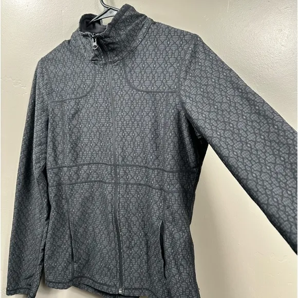 prAna Women's Jacquard Reeve Jacket Yoga , Running Black Size Medium
