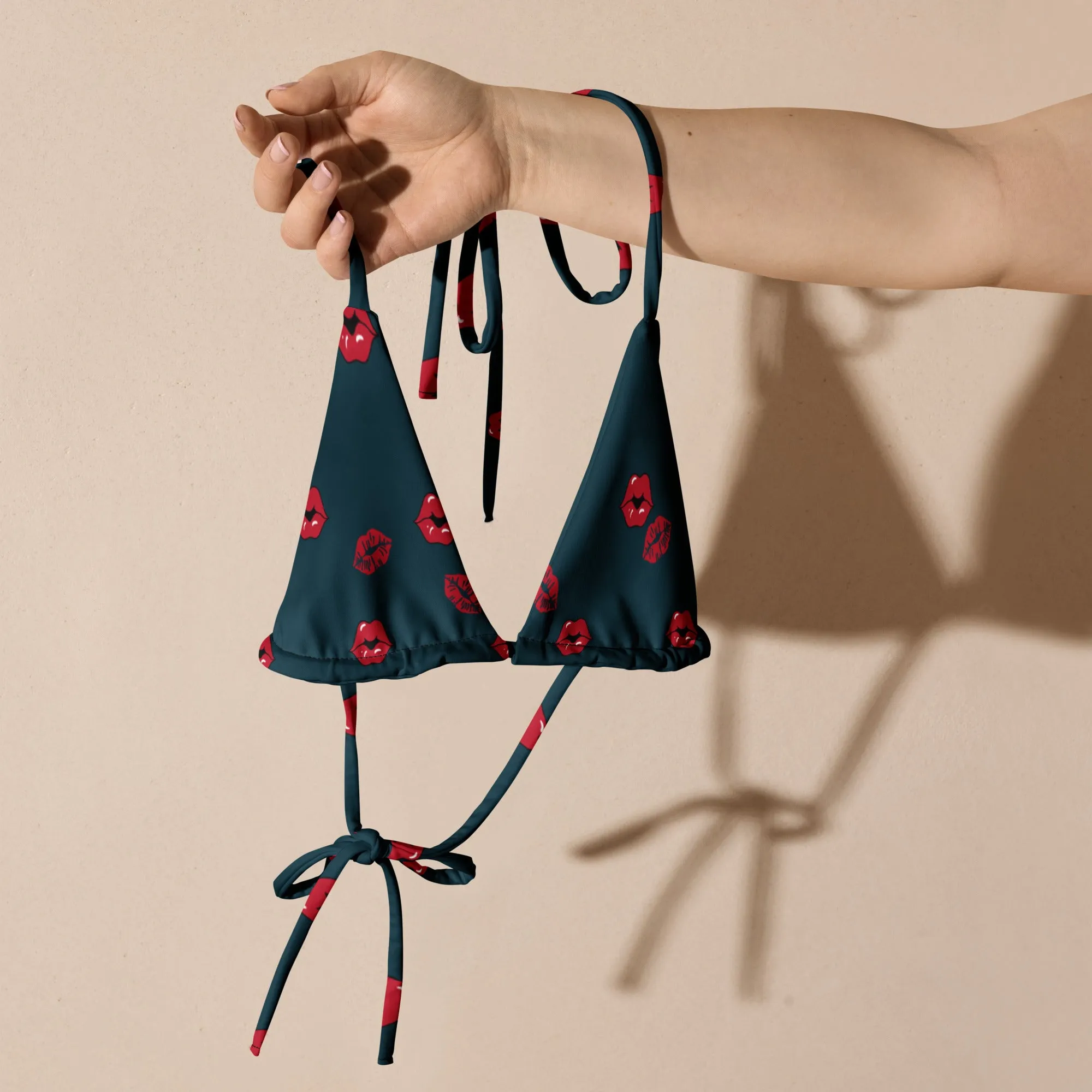Recycled String Bikini Top - Kisses 💋
